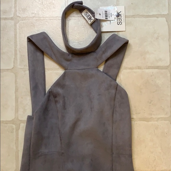 NWT LF Grey Suede Dress SZ S - Picture 3 of 7